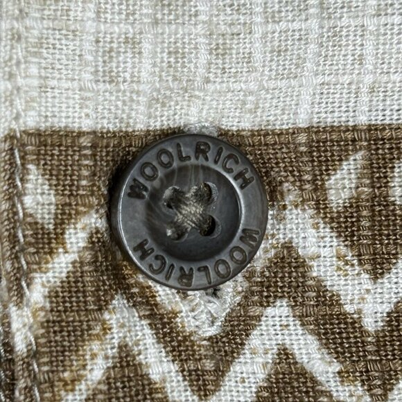 Vintage Woolrich Shirt Mens Medium Fishing Rip Stop Tackle Lures Aztek Outdoor - Picture 5 of 13